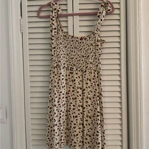 Reformation Floral mini dress with tie top